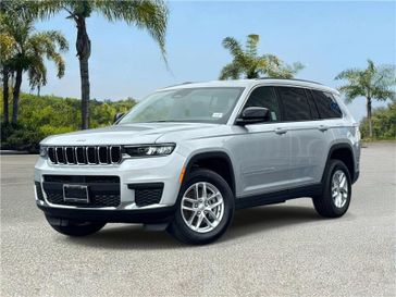 New 2026 Jeep Grand Cherokee L Laredo X 4x2 in a Silver Zynith exterior color and Global Blackinterior. Southbay Chrysler Jeep Dodge Ram (424) 404-5521 pixelmotiondemo.com 
