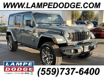 2024 Jeep Wrangler 4-door Sport S 4xe in a Anvil Clear Coat exterior color and Blackinterior. Lampe Chrysler Dodge Jeep RAM 559-471-3085 pixelmotiondemo.com 