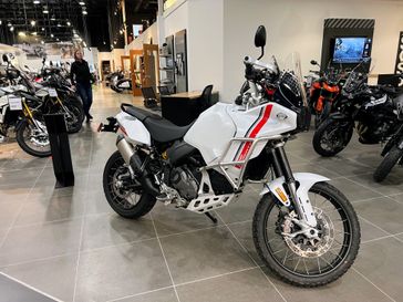 2023 Ducati DesertX in a MATT STAR WHITE exterior color. SoSo Cycles 877-344-5251 sosocycles.com 