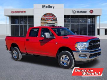 2024 RAM 2500 Tradesman Crew Cab 4x4 6'4' Box in a Flame Red Clear Coat exterior color and Diesel Gray/Blackinterior. Melloy Dodge RAM FIAT 505-588-4459 melloydodge.com 