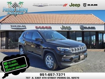 2024 Jeep Compass Latitude Lux 4x4 in a Diamond Black Crystal Pearl Coat exterior color and Blackinterior. Perris Valley Chrysler Dodge Jeep Ram 951-355-1970 perrisvalleydodgejeepchrysler.com 