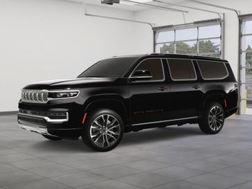 2023 Grand Wagoneer L Series III 4X4 in a Diamond Black Crystal Pearl Coat exterior color and Global Blackinterior. Victor Chrysler Dodge Jeep Ram 585-236-4391 victorcdjr.com 