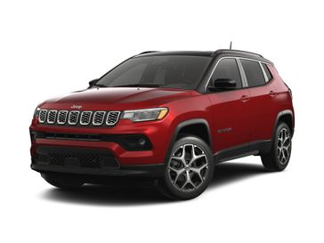 2025 Jeep Compass Limited 4x4 in a Red Hot Pearl Coat exterior color. Wilmington Auto Center Chrysler Dodge Jeep Ram (937) 556-6430 wilmingtonautocentercdjr.com 