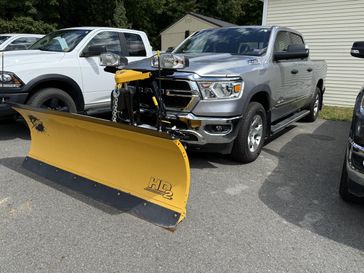 2023 RAM 1500  in a SILVER exterior color and 7.6 FT FISHER PLOWinterior. Thornton Brothers Inc. 844-298-0864 thorntonbrothers.net 