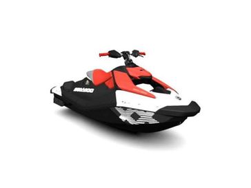 2024 Seadoo PWC SPARK TRIXX 90 WH 1UP IBR 24  in a Dragon Red / White exterior color. New England Powersports 978 338-8990 pixelmotiondemo.com 