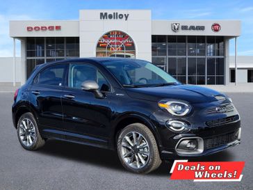 2023 Fiat 500x Sport Awd in a Nero Cinema (Black Clear Coat) exterior color and Blackinterior. Melloy Dodge RAM FIAT 505-588-4459 melloydodge.com 