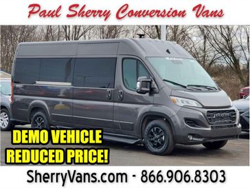 New 2024 RAM Promaster 3500 Slt+ Window Van High Roof 159' Wb Ext Granite Crystal Metallic Clear Coat