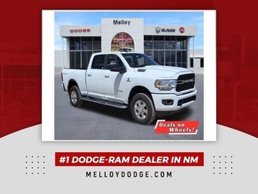 2024 RAM 2500 Big Horn Crew Cab 4x4 6'4' Box in a Bright White Clear Coat exterior color and Blackinterior. Melloy Dodge RAM FIAT 505-588-4459 melloydodge.com 