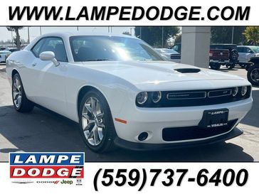 2023 Dodge Challenger Gt in a White Knuckle exterior color and Blackinterior. Lampe Chrysler Dodge Jeep RAM 559-471-3085 pixelmotiondemo.com 