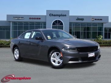 2023 Dodge Charger SXT Rwd in a Granite exterior color and HOUNDSTOOTHinterior. Champion Chrysler Jeep Dodge Ram 800-549-1084 pixelmotiondemo.com 