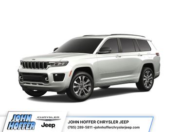 2024 Jeep Grand Cherokee L Overland 4x4 in a Bright White Clear Coat exterior color. John Hoffer Chrysler Jeep 785-289-5811 johnhofferchryslerjeep.com 