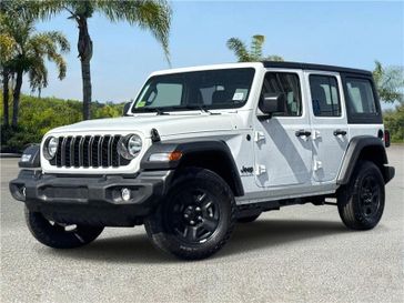 New 2026 Jeep Wrangler 4-door Sport in a Bright White Clear Coat exterior color and Blackinterior. Southbay Chrysler Jeep Dodge Ram (424) 404-5521 pixelmotiondemo.com 