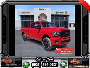 2024 RAM 3500 Big Horn Crew Cab 4x4 8' Box in a Flame Red Clear Coat exterior color and Blackinterior. Melloy Dodge RAM FIAT 505-588-4459 melloydodge.com 