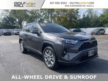 2022 Toyota RAV4 XLE Premium in a Gray exterior color. Glenview Luxury Imports 847-904-1233 glenviewluxuryimports.com 