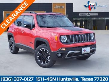 2023 Jeep Renegade Upland 4x4 in a Colorado Red Clear Coat exterior color and Black/Bronzeinterior. Wischnewsky Dodge 936-755-5310 wischnewskydodge.com 