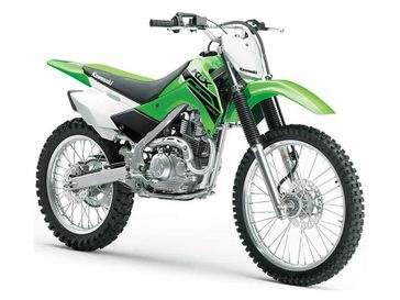 2023 Kawasaki KLX 140R F in a Lime Green exterior color. New England Powersports 978 338-8990 pixelmotiondemo.com 