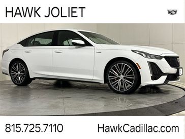 2020 Cadillac CT5 V-Series in a Summit White exterior color and Jet Black with Jet Black Accentsinterior. Glenview Luxury Imports 847-904-1233 glenviewluxuryimports.com 