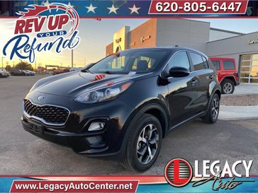 2022 Kia Sportage LX in a Black Cherry Pearl exterior color and Blackinterior. Legacy Auto Center 620-315-9264 legacyautocenter.net 