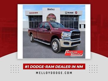 2024 RAM 3500 Tradesman Crew Cab 4x4 8' Box in a Delmonico Red Pearl Coat exterior color. Melloy Dodge RAM FIAT 505-588-4459 melloydodge.com 