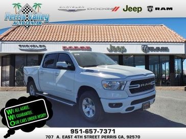 2024 RAM 1500 Big Horn Crew Cab 4x4 5'7' Box in a Bright White Clear Coat exterior color and Blackinterior. Perris Valley Chrysler Dodge Jeep Ram 951-355-1970 perrisvalleydodgejeepchrysler.com 