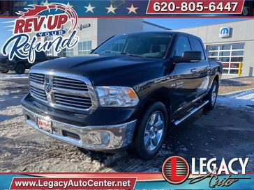 2018 RAM 1500 Big Horn in a Brilliant Black Crystal Pearl Coat exterior color and Diesel Gray/Blackinterior. Legacy Auto Center 620-315-9264 legacyautocenter.net 