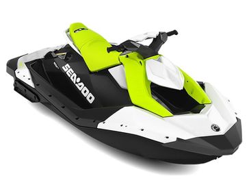 2023 SEADOO PWC SPARK CONV 90 WH 3UP IBR 23  in a GREEN exterior color. Family PowerSports (877) 886-1997 familypowersports.com 