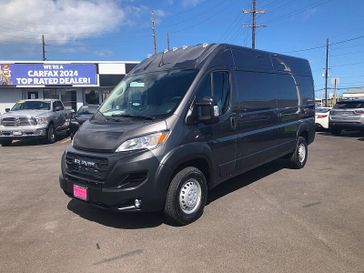 New 2025 RAM Promaster 3500 Tradesman Cargo Van High Roof 159' Wb in a Granite Crystal Metallic Clear Coat exterior color. Kamaaina Motors 1-808-746-7956 kamaainamotors.com 