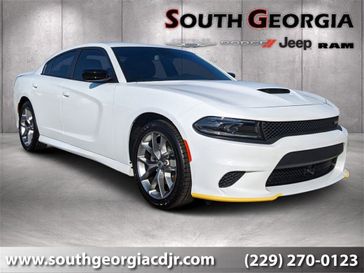 2023 Dodge Charger Gt Rwd in a White Knuckle exterior color and Blackinterior. South Georgia CDJR 229-443-1466 southgeorgiacdjr.com 
