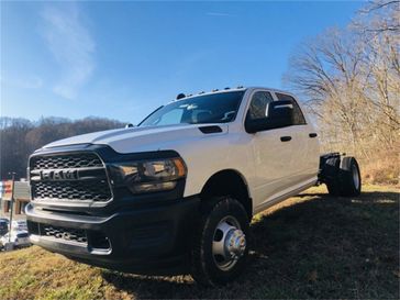 2024 RAM 3500 Tradesman Crew Cab Chassis 4x4 60' Ca in a Bright White Clear Coat exterior color and Blackinterior. Mark Porter Chrysler Dodge Jeep Ram (740) 508-5115 markportercdjr.net 