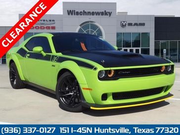 2023 Dodge Challenger R/T Scat Pack Widebody in a Sublime exterior color and Blackinterior. Wischnewsky Dodge 936-755-5310 wischnewskydodge.com 