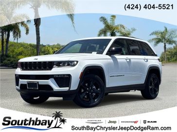 New 2026 Jeep Grand Cherokee Limited in a White/off-white exterior color and Global Blackinterior. Southbay Chrysler Jeep Dodge Ram (424) 404-5521 pixelmotiondemo.com 