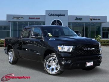 2024 RAM 1500 Big Horn Crew Cab 4x4 6'4' Box in a Diamond Black Crystal Pearl Coat exterior color and DELUXE CLOTHinterior. Champion Chrysler Jeep Dodge Ram 800-549-1084 pixelmotiondemo.com 