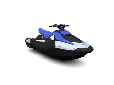 2024 Seadoo PWC SPARK CONV 90 BE 2UP IBR 24  in a Dazzling Blue / Vapor Blue exterior color. New England Powersports 978 338-8990 pixelmotiondemo.com 