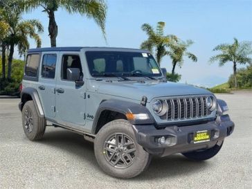 New 2026 Jeep Wrangler Sport in a Gray exterior color and Blackinterior. Southbay Chrysler Jeep Dodge Ram (424) 404-5521 pixelmotiondemo.com 