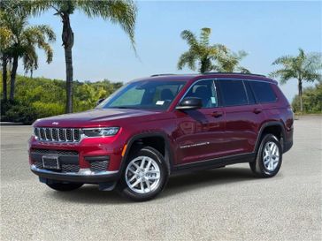 New 2026 Jeep Grand Cherokee L Laredo X 4x2 in a Velvet Red Pearl Coat exterior color and Global Blackinterior. Southbay Chrysler Jeep Dodge Ram (424) 404-5521 pixelmotiondemo.com 