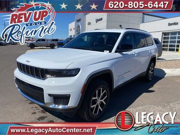 2025 Jeep Grand Cherokee L Limited 4x4 in a Bright White Clear Coat exterior color and Global Blackinterior. Legacy Auto Center 620-315-9264 legacyautocenter.net 