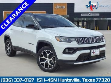2024 Jeep Compass Limited 4x4 in a Bright White Clear Coat exterior color. Wischnewsky Dodge 936-755-5310 wischnewskydodge.com 