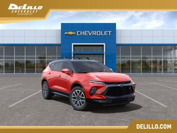 2023 Chevrolet Blazer RS in a Red Hot exterior color and Jet Black with Red Accentsinterior. BEACH BLVD OF CARS beachblvdofcars.com 