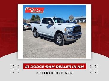 2023 RAM 2500 Big Horn in a Bright White Clear Coat exterior color and Diesel Gray/Blackinterior. Melloy Dodge RAM FIAT 505-588-4459 melloydodge.com 