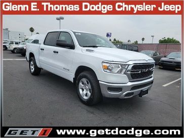 2024 RAM 1500 Big Horn Crew Cab 4x2 5'7' Box in a Bright White Clear Coat exterior color and Diesel Gray/Blackinterior. Glenn E Thomas 100 Years Of Excellence (866) 340-5075 getdodge.com 