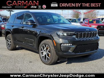 2024 Jeep Grand Cherokee Limited 4x4 in a Rocky Mountain Pearl Coat exterior color and Global Black - B6X7interior. Carman Chrysler Jeep Dodge Ram 302-317-2378 carmanchryslerjeepdodge.com 