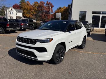 2025 Jeep Compass Limited 4x4 in a Bright White Clear Coat exterior color and Blackinterior. Guzik Motor Sales Inc Jeep 413-277-7648 guzikmotor.com 