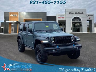 2024 Jeep Wrangler 4-door Willys 4xe in a Anvil Clear Coat exterior color and Blackinterior. Stan McNabb Chrysler Dodge Jeep Ram FIAT 931-408-9662 