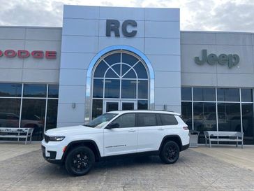 New 2025 Jeep Grand Cherokee L Altitude X 4x4 in a Bright White Clear Coat exterior color and Global Blackinterior. RC Chrysler Dodge Jeep Ram 304-714-2632 gorcauto.com 
