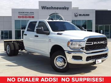 2024 RAM 3500 Tradesman Crew Cab Chassis 4x4 60' Ca in a Bright White Clear Coat exterior color and Diesel Gray/Blackinterior. Wischnewsky Dodge 936-755-5310 wischnewskydodge.com 