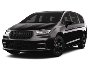 2023 Chrysler Pacifica Plug-in Hybrid Limited in a Brilliant Black Crystal Pearl Coat exterior color and Blackinterior. Victor Chrysler Dodge Jeep Ram 585-236-4391 victorcdjr.com 