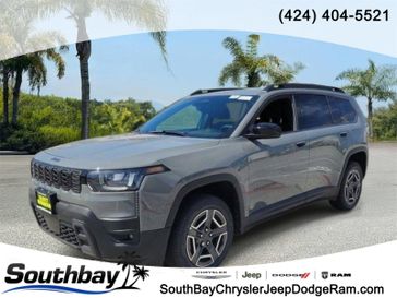 New 2026 Jeep Cherokee Laredo in a Gray exterior color and Global Blackinterior. Southbay Chrysler Jeep Dodge Ram (424) 404-5521 pixelmotiondemo.com 
