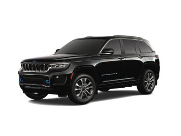 2023 Jeep Grand Cherokee Overland 4xe in a Diamond Black Crystal Pearl Coat exterior color and Global Blackinterior. Victor Chrysler Dodge Jeep Ram 585-236-4391 victorcdjr.com 