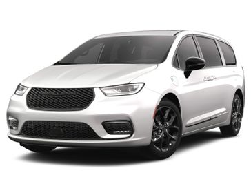 2024 Chrysler Pacifica Plug-in Hybrid S Appearance in a Bright White Clear Coat exterior color. Kamaaina Motors 1-808-746-7956 kamaainamotors.com 
