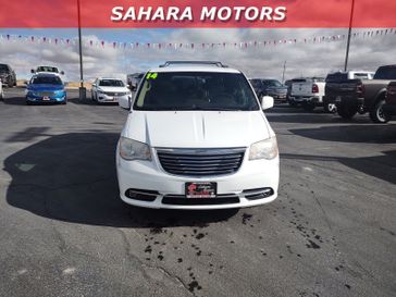 2014 Chrysler Town & Country Touring in a Bright White Clear Coat exterior color and Dk Frost Beige/Med Beigeinterior. Sahara Motors Inc 435-500-5052 saharamotorschryslerdodgejeep.com 
